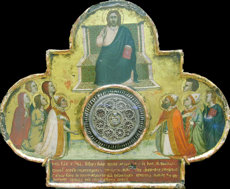 성인들과 함께 앉아 계신 그리스도 - 베르나르도 다디