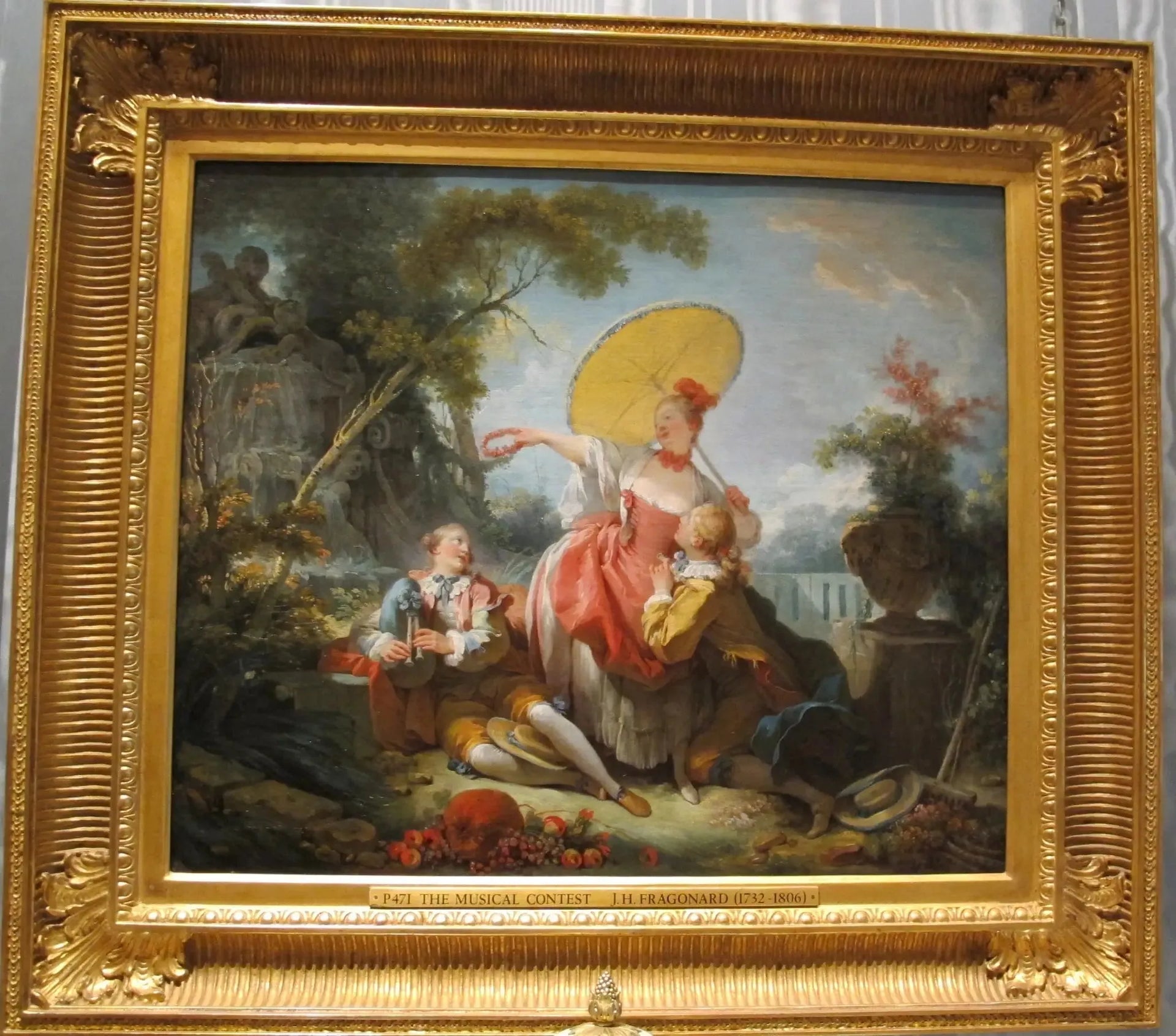 Le concours musical - Jean-Honoré Fragonard image 2 reproduction artisanale de tableau