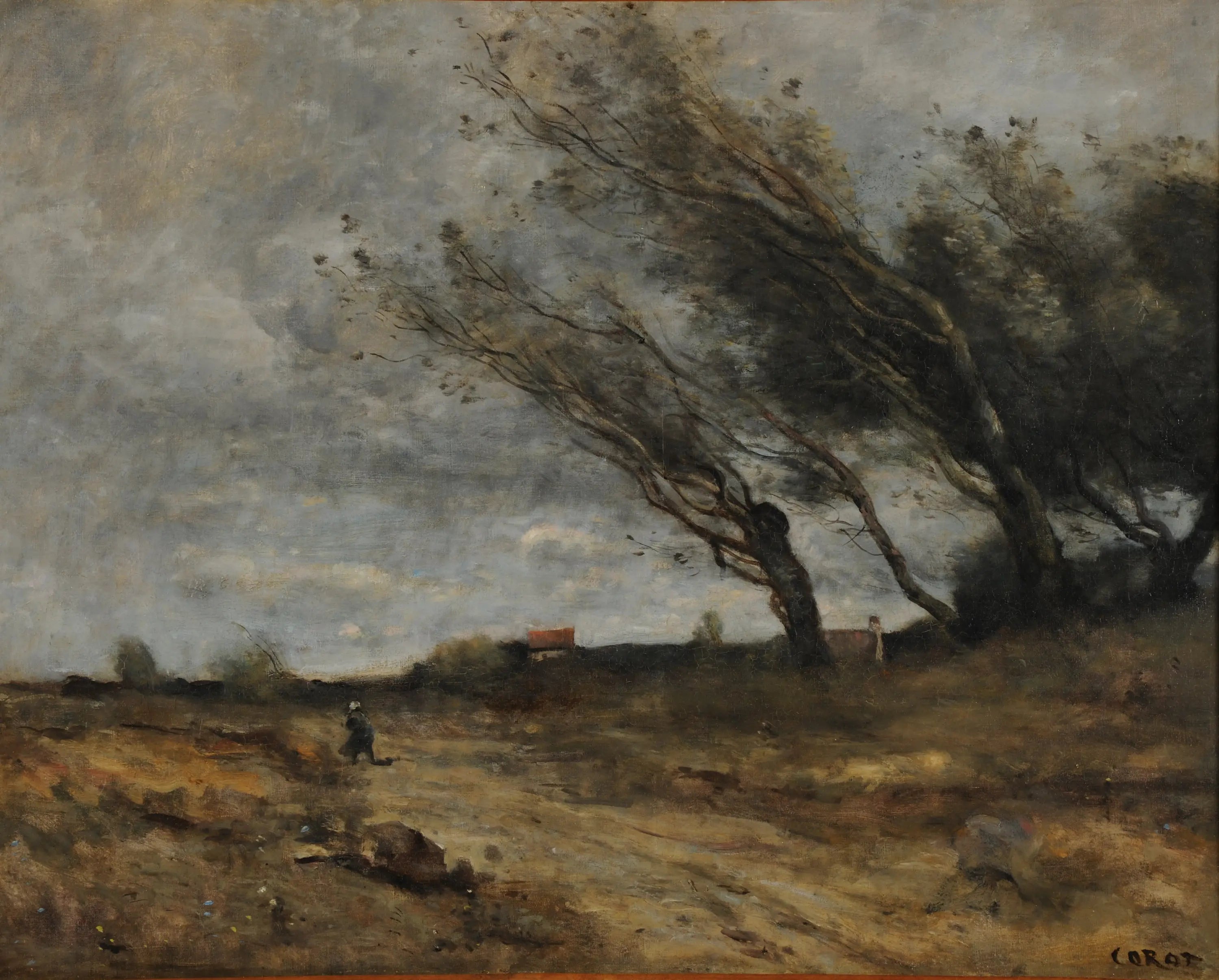 Le Coup de vent - Jean-Baptiste Camille Corot - Alpha Reproduction
