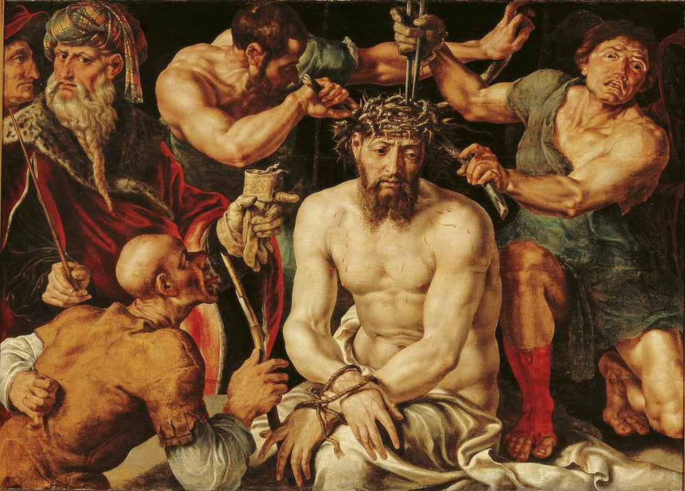 Le couronnement d'épines du Christ - Maarten van Heemskerck image 1 copie peinte à la main à l’huile
