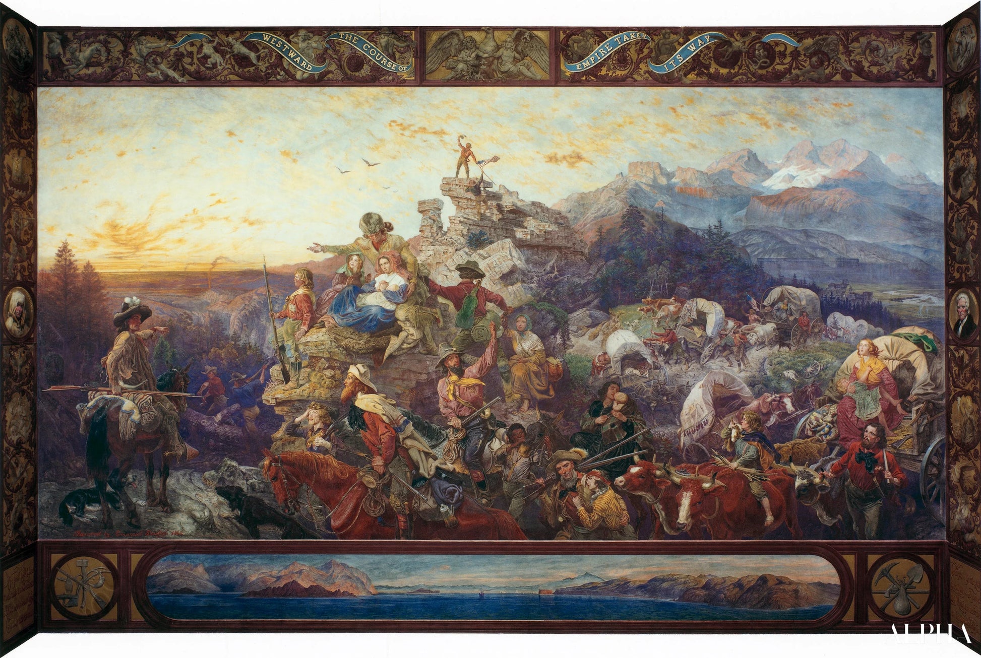 Le cours de l'empire se dirige vers l'ouest - Emanuel Leutze - Reproductions de tableaux et peintures haut de gamme