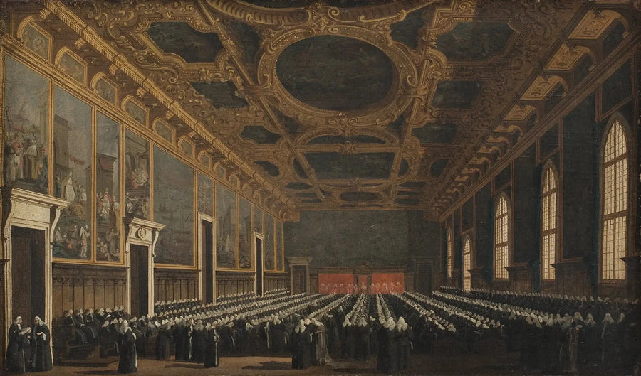 대공과 대의회가 Sala del Maggior Consiglio에 있는 카날레토의 작품

Source:
Le Doge et le Grand Conseil dans la Sala del Maggior Consiglio - Canaletto