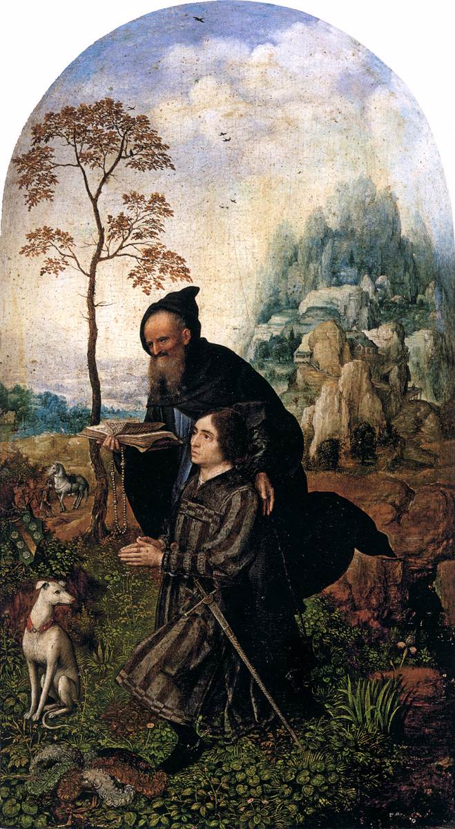 성 안토니아의 보호를 받는 기증자 - Jan Gossaert