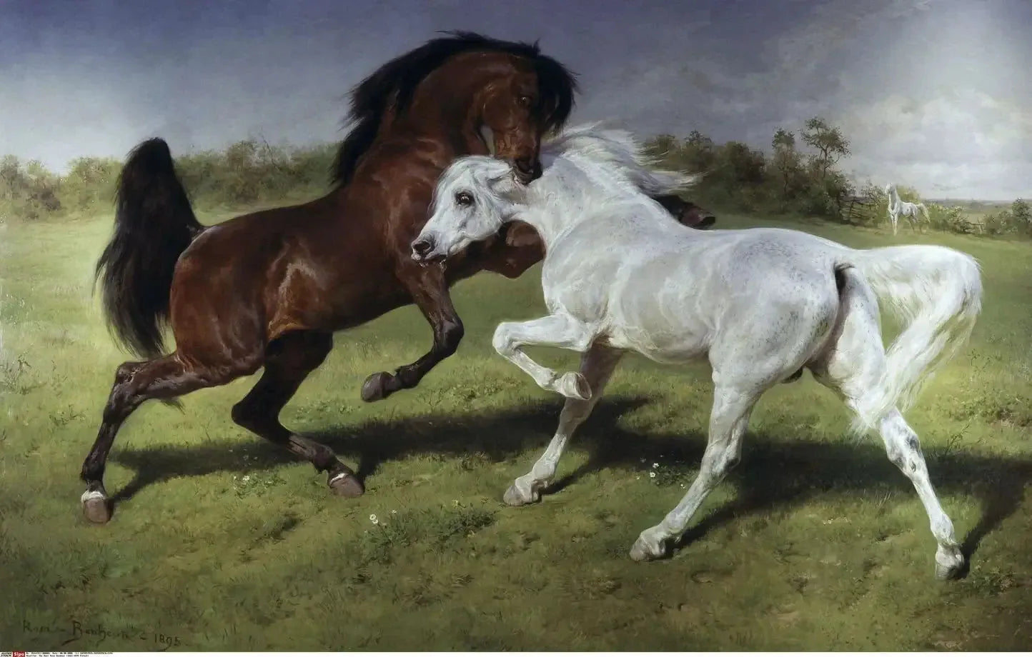 Le Duel - Rosa Bonheur image 1 copie peinte à la main à l’huile