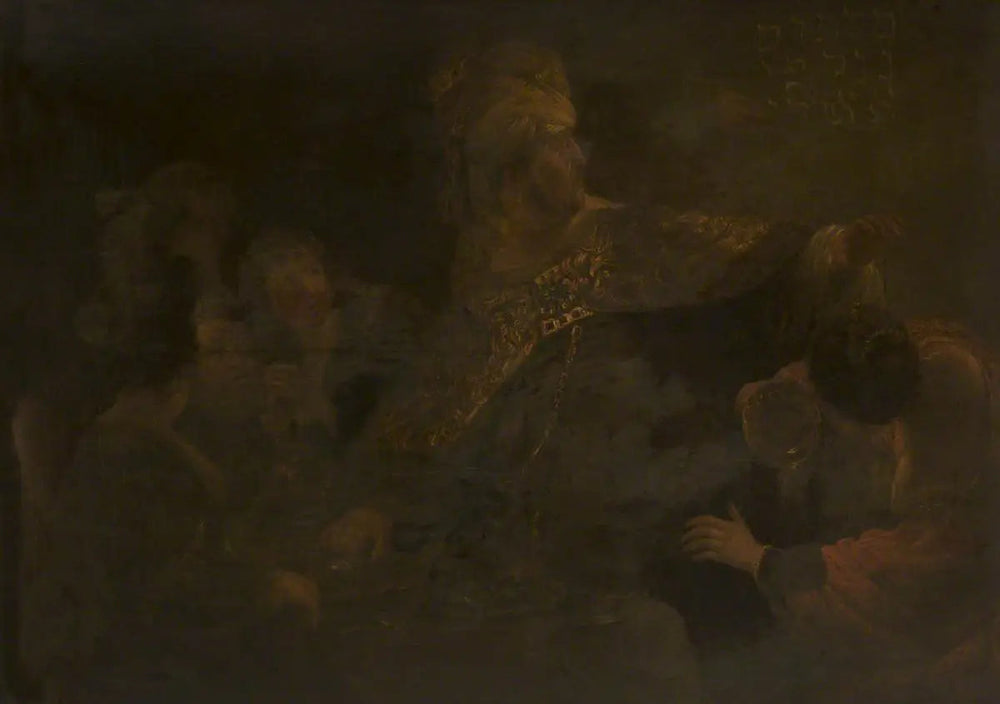 Le festin de Belshazzar - Rembrandt image 1 copie de tableau peinte à la main