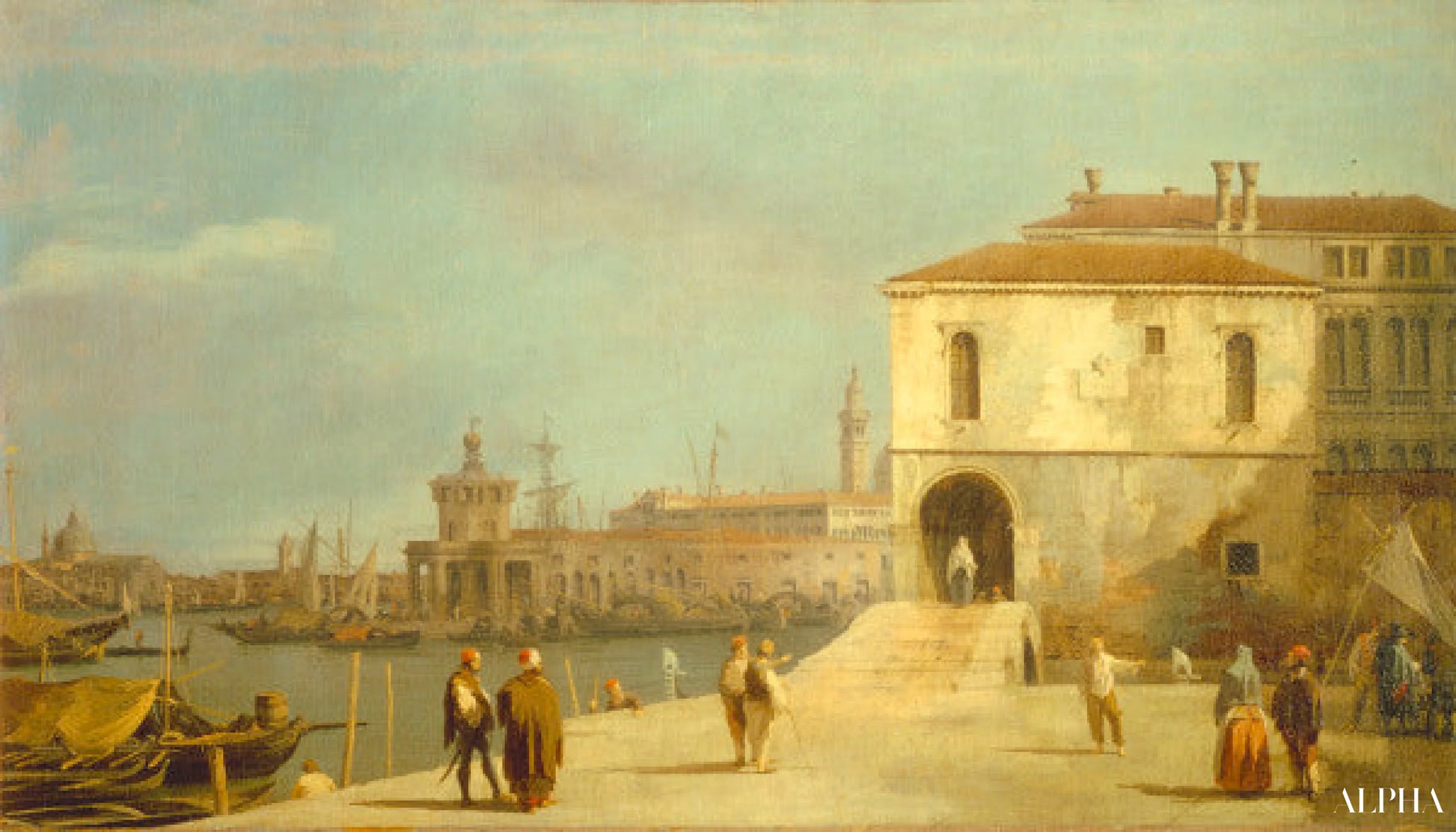 Le Fonteghetto della Farina - Giovanni Antonio Canal - 고급 그림 및 회화 복제본