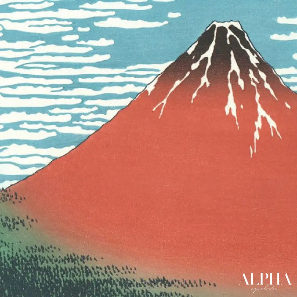 Le Fuji par temps clair - Katsushika Hokusai - Reproductions de tableaux et peintures haut de gamme