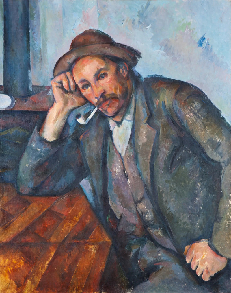 담배를 피우며 팔을 괴고 있는 사람 - Paul Cézanne