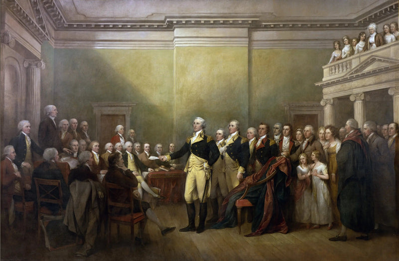 조지 워싱턴 장군이 그의 위원회를 사임하다 - 존 트럼벨

Source:
Le général George Washington démissionne de sa commission - John Trumbull