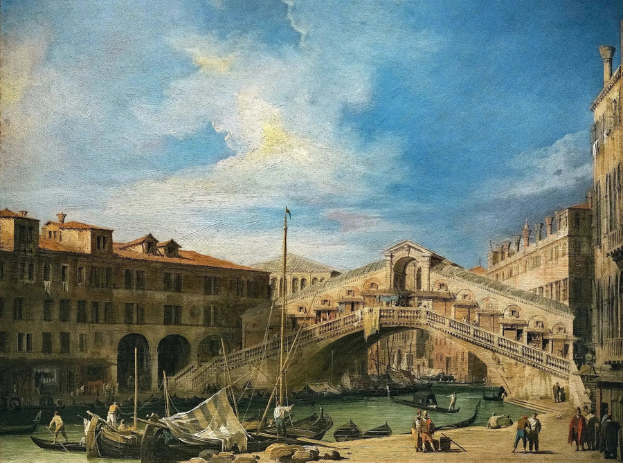 그랜드 운하: 리알토 다리 남쪽에서 본 - 카날레토

Source:
Le Grand Canal : le pont du Rialto depuis le Sud - Canaletto