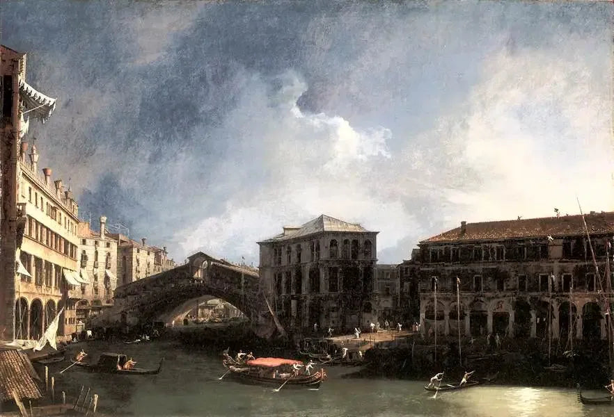 리알토 다리 근처의 그랜드 운하 - 카날레토

Source:
Le Grand Canal près du pont du Rialto - Canaletto