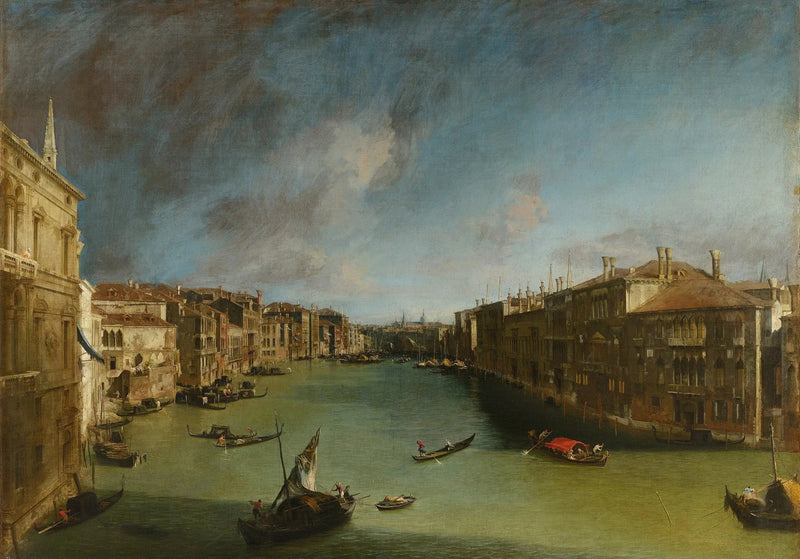 그랜드 운하, 발비 궁전에서 리알토 다리 쪽 북동쪽으로 - 카날레토

Source:
Le Grand Canal, vers le nord-est depuis le palais Balbi vers le pont du Rialto - Canaletto