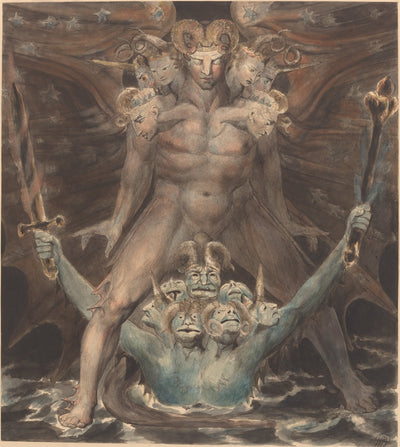 Le Grand Dragon Rouge et la Bête de la Mer - William Blake - Alpha Reproduction