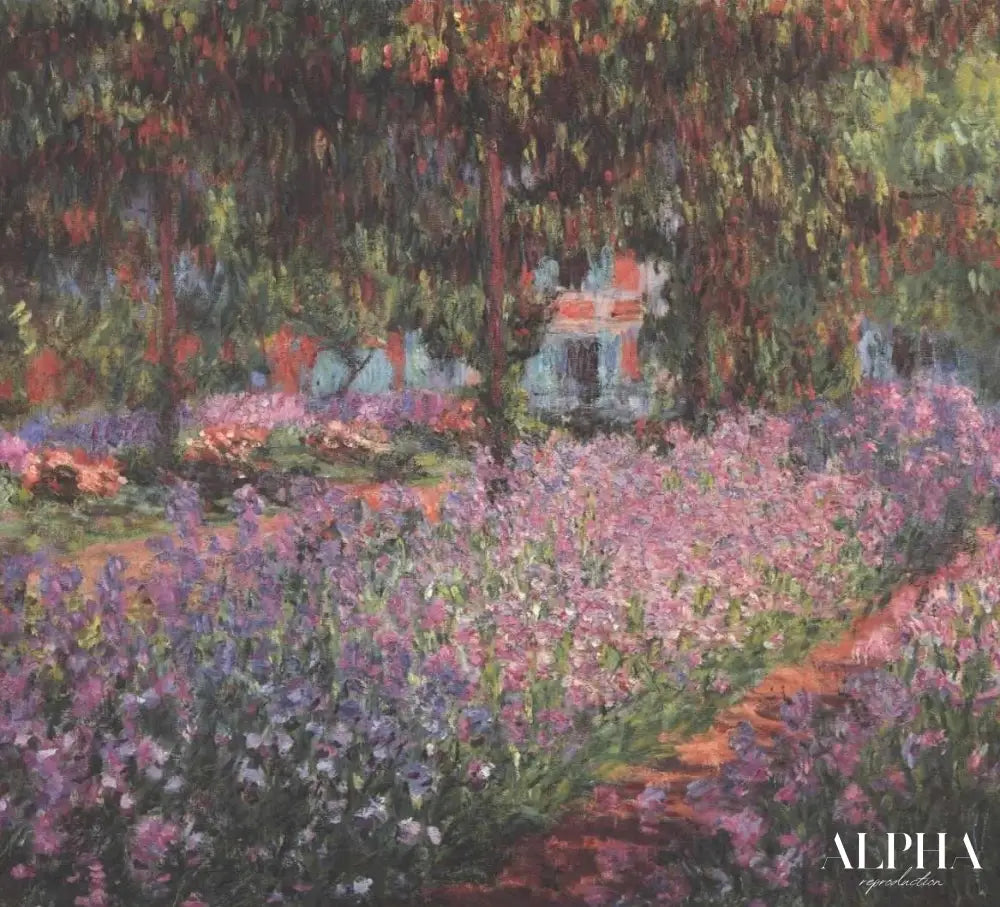 Le Jardin de l'artiste à Giverny (iris) - Claude Monet - Reproductions de tableaux et peintures haut de gamme