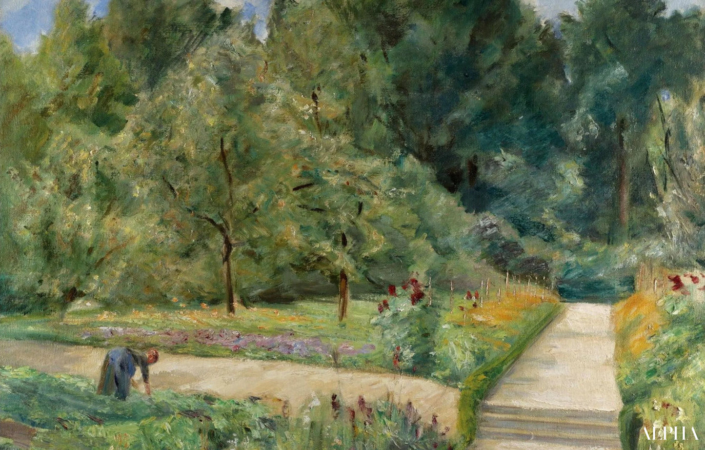 Le jardin de Wannsee après l'ouest - Max Liebermann - Reproductions de tableaux et peintures haut de gamme