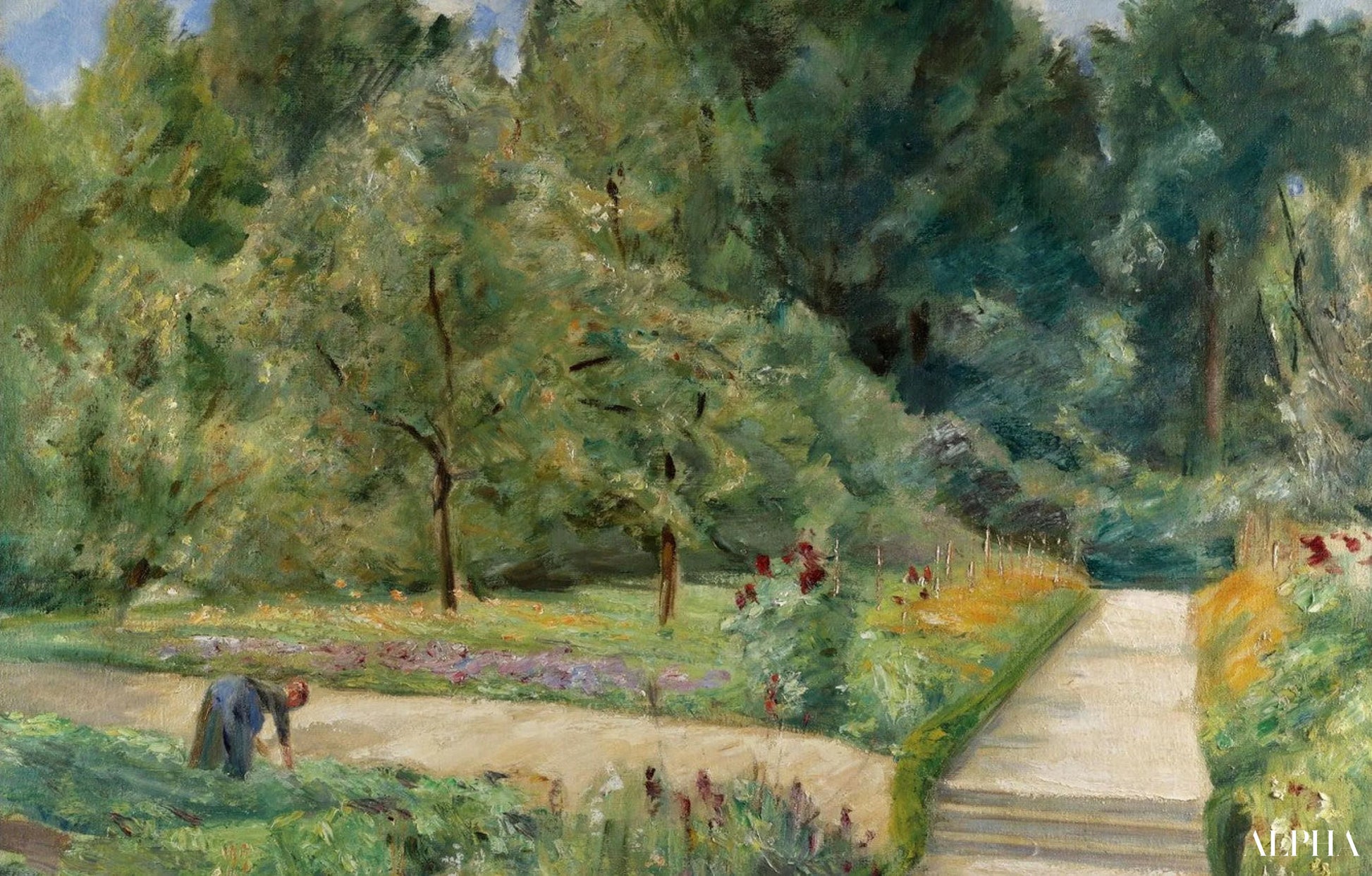 Le jardin de Wannsee après l'ouest - Max Liebermann - Reproductions de tableaux et peintures haut de gamme
