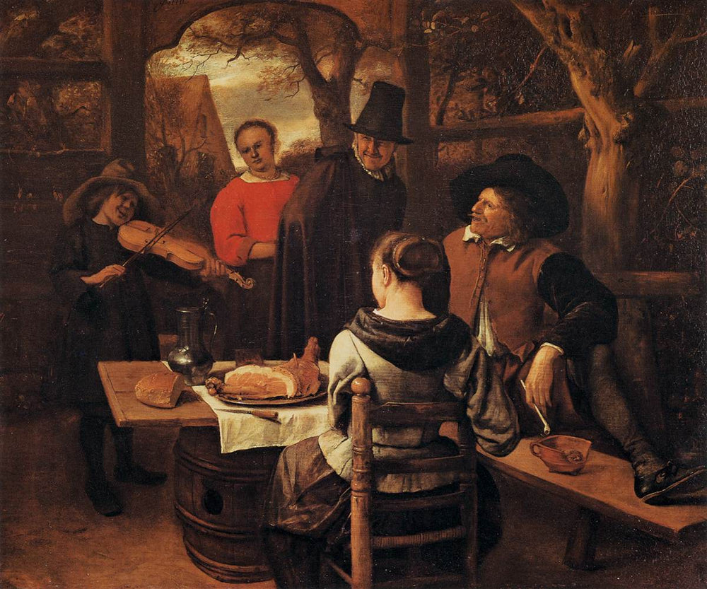 Le jeune violoniste - Jan Steen image 1 copie peinte à la main à l’huile
