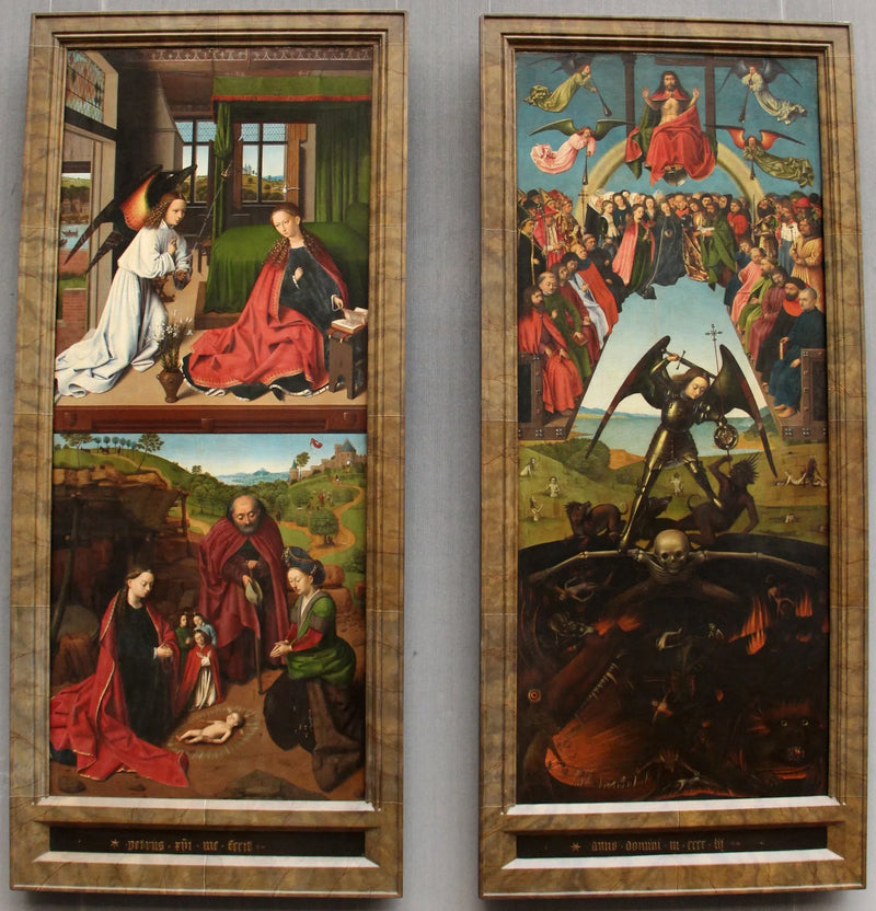 페트루스 크리슈투스의 최후의 심판, 수태고지, 그리고 성탄 사건 - Petrus Christus