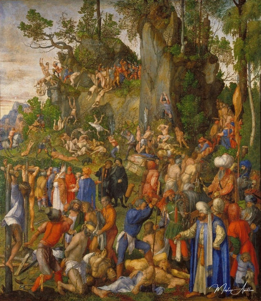 Le martyre des dix mille - Albrecht Dürer - Reproductions de tableaux et peintures haut de gamme