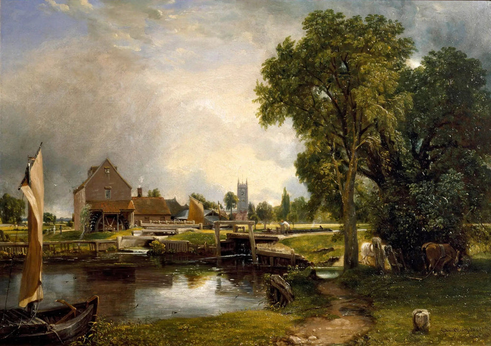 Le Moulin de Dedham - John Constable image 1 tableau peint à l’huile sur toile