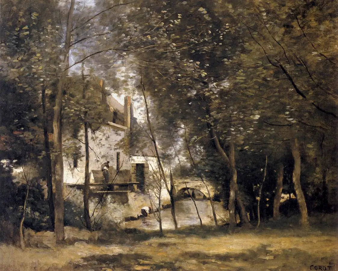 Le Moulin de Saint-Nicolas-lez-Arras - Jean-Baptiste Camille Corot image 1 reproduction d’œuvre d’art à l’huile
