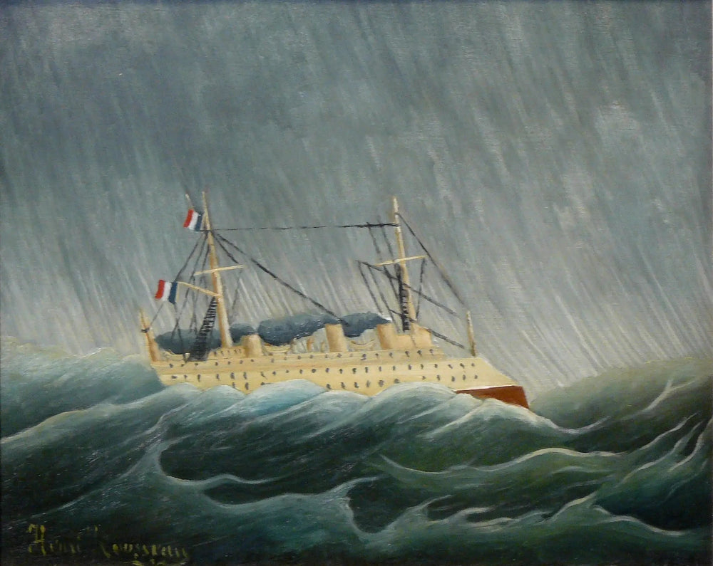 Le Navire dans la tempête - Henri Rousseau image 1 tableau peint à l’huile sur toile