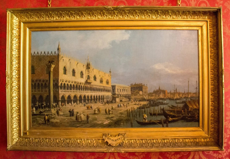 두아지의 궁전과 스키아보니 강변, 베네치아 - 카날레토

Source:
Le Palais du Doge et la Riva degli Schiavoni, Venise - Canaletto