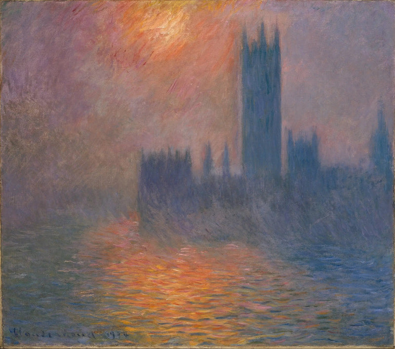 의회, 일몰 - Claude Monet