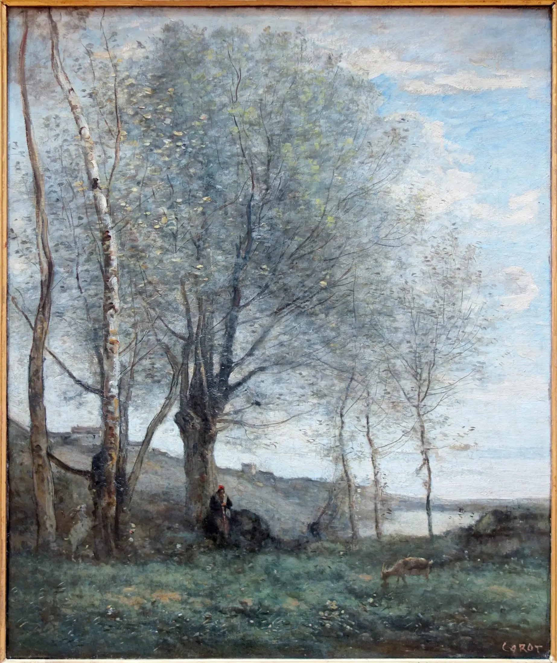 Le pâtre aux deux chèvres - Jean-Baptiste Camille Corot - Alpha Reproduction