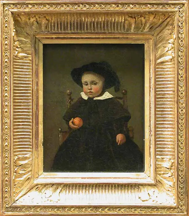 Le Peintre Adolphe Desbrochers, enfant, locataire d'une orange - Jean-Baptiste Camille Corot image 1 copie de tableau peinte à la main