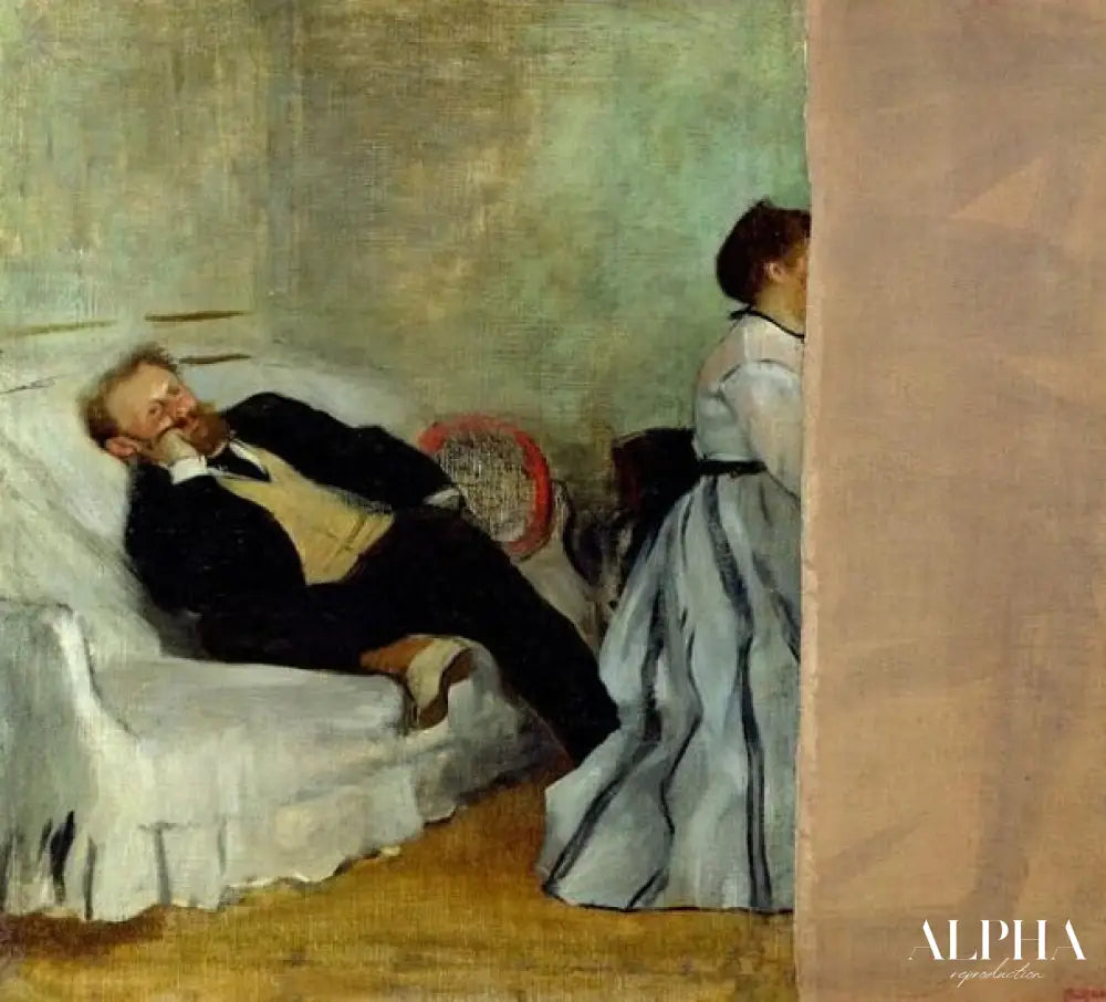 Le peintre Edouard Manet avec sa femme Suzanne - Edouard Manet - Reproductions de tableaux et peintures haut de gamme