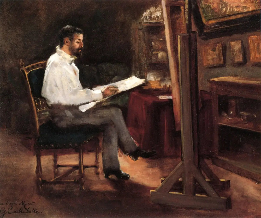 Le peintre Morot dans son atelier - Gustave Caillebotte image 1 reproduction artisanale de tableau