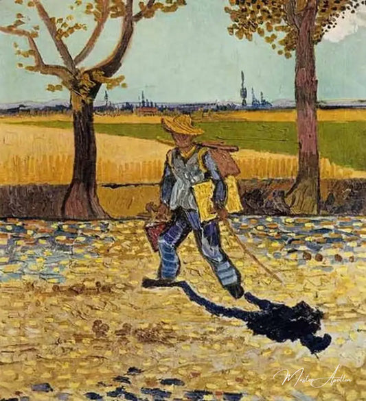 Le peintre sur le chemin de travail - Van Gogh - Reproductions de tableaux et peintures haut de gamme