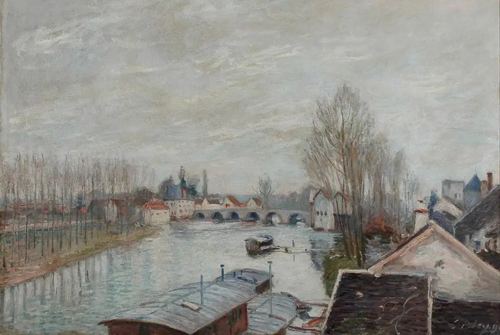 Le pont de Moret - Alfred Sisley image 1 copie de tableau peinte à la main