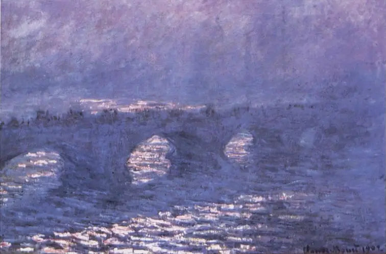 워털루 다리, 안개 속 햇살 효과 - Claude Monet