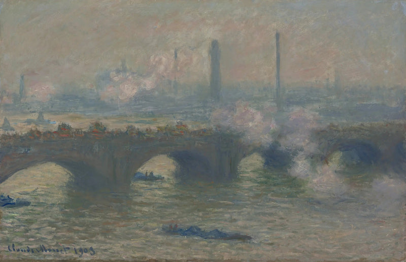 워털루 다리, 흐린 날 - Claude Monet