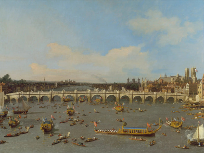 웨스트민스터 다리, 템스 강에서 시장 행렬과 함께 - 카날레토

Source:
Le Pont de Westminster, avec la procession du Lord-maire sur la Tamise - Canaletto