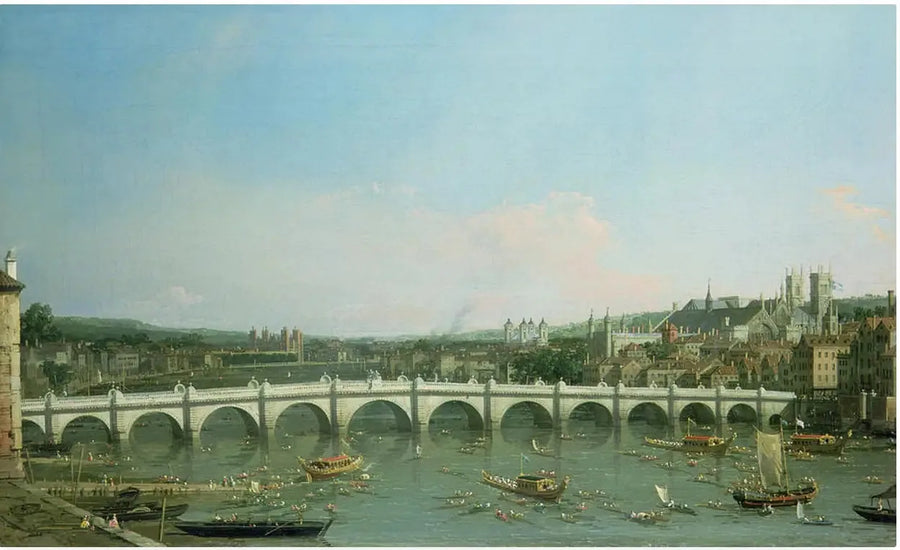 웨스트민스터 다리 북쪽에서 본 모습과 시장 경호 행렬 - 카날레토

Source:
Le pont de Westminster vu du nord avec le cortège du Lord-maire - Canaletto