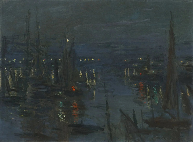 르 아브르 항구, 야경 효과 - Claude Monet