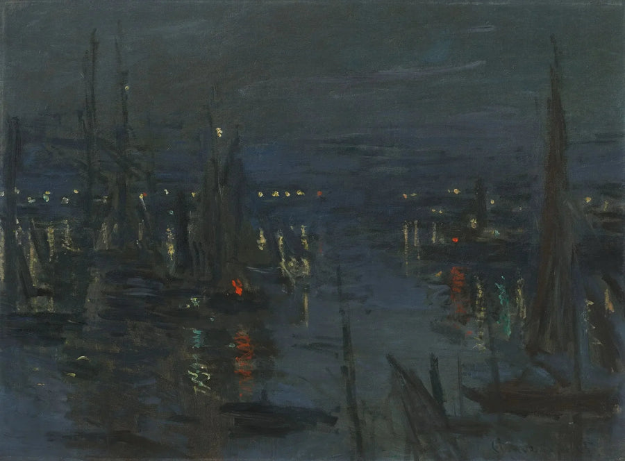 르 아브르 항구, 야경 효과 - Claude Monet
