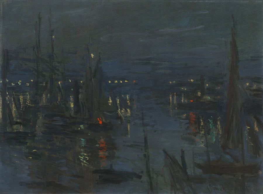 르 아브르 항구, 야경 효과 - Claude Monet