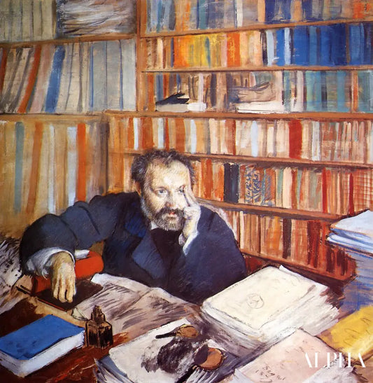 Le Portrait d'Edmond duranty - Edgar Degas - Reproductions de tableaux et peintures haut de gamme