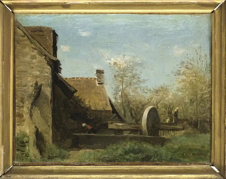 Le pressoir de Domfront - Jean-Baptiste Camille Corot - Alpha Reproduction