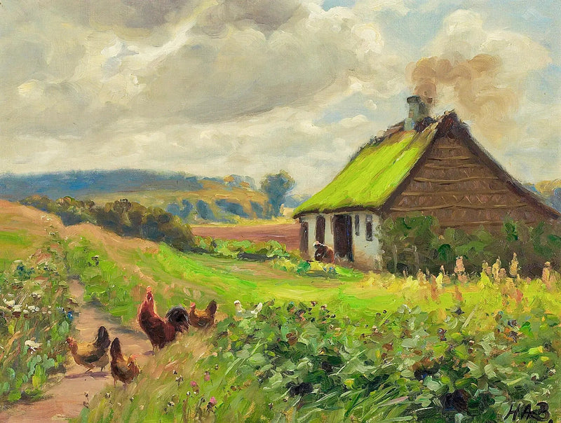 봄과 집, 여성, 그리고 병아리들이 함께하는 풍경 - H. A. Brendekilde

Source:
Le printemps avec une maison, une femme et des poulets. - H. A. Brendekilde