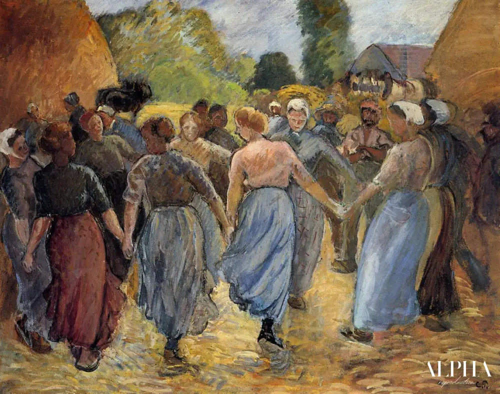 Le Reigen - Camille Pissarro - Reproductions de tableaux et peintures haut de gamme