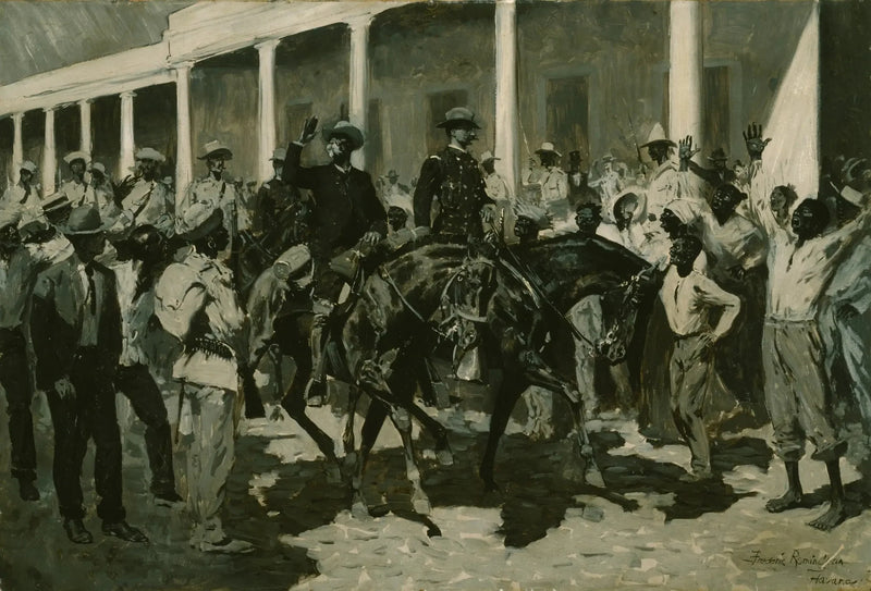 고메즈의 하바나 복귀 - 프레데릭 레밍턴

Source:
Le retour de Gomez à La Havane - Frederic Remington