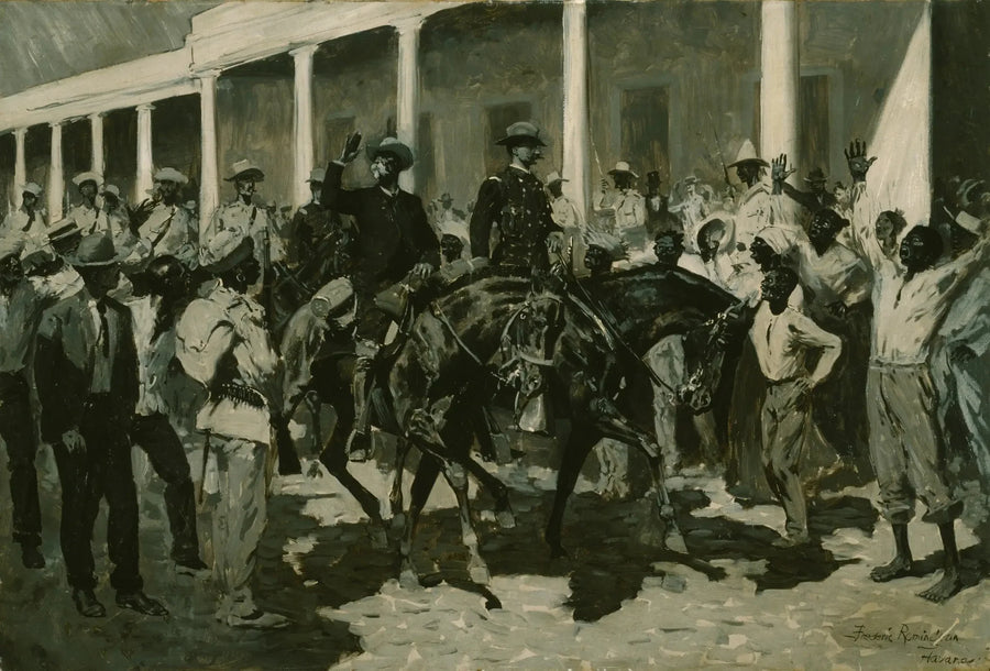 고메즈의 하바나 복귀 - 프레데릭 레밍턴

Source:
Le retour de Gomez à La Havane - Frederic Remington