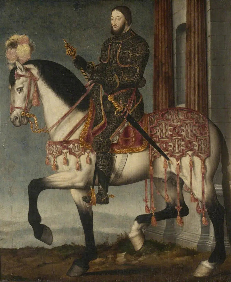 프랑수아 1세, 프랑스의 왕 (1494-1547), 말을 타고 - 프랑수아 클루에트

Source:
Le roi François Ier, roi de France (1494-1547) à cheval - François Clouet
