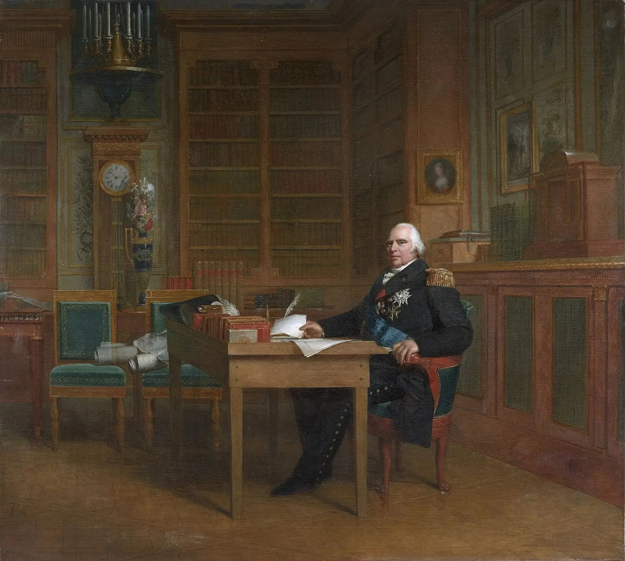 루이 18세 왕이 튈르리의 작업실에 있는 모습 - 프랑수아 제라르

Source:
Le roi Louis XVIII dans son cabinet de travail des Tuileries - François Gérard