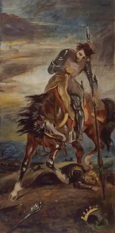 Le roi Rodrigue - Eugène Delacroix image 1 copie de tableau peinte à la main